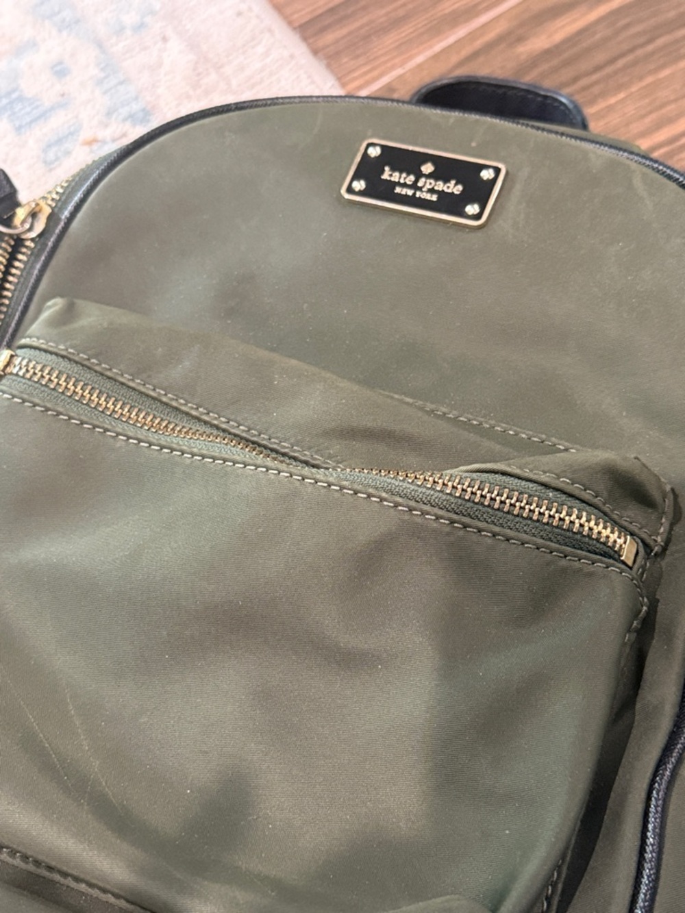 Kate Spade Olive Green mini backpack - Picture 3 of 4